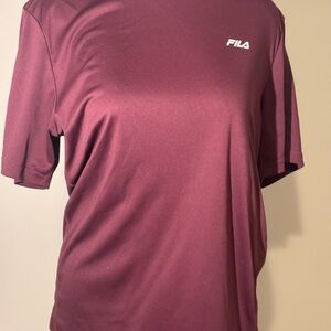 Fila Burgundy Crew Neck Tee